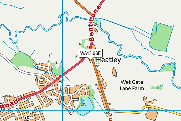 WA13 9SE map - OS VectorMap District (Ordnance Survey)