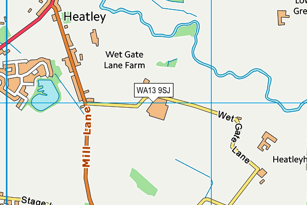 WA13 9SJ map - OS VectorMap District (Ordnance Survey) WA13 9SJ map - OS VectorMap District (Ordnance Survey)
