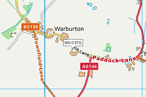 WA13 9TG map - OS VectorMap District (Ordnance Survey)