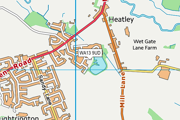 WA13 9UD map - OS VectorMap District (Ordnance Survey) WA13 9UD map - OS VectorMap District (Ordnance Survey)