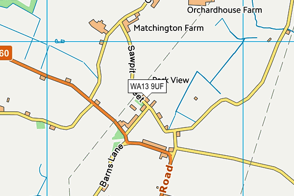 WA13 9UF map - OS VectorMap District (Ordnance Survey) WA13 9UF map - OS VectorMap District (Ordnance Survey)