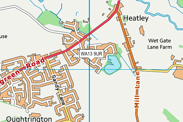 WA13 9UR map - OS VectorMap District (Ordnance Survey) WA13 9UR map - OS VectorMap District (Ordnance Survey)