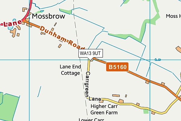 WA13 9UT map - OS VectorMap District (Ordnance Survey) WA13 9UT map - OS VectorMap District (Ordnance Survey)
