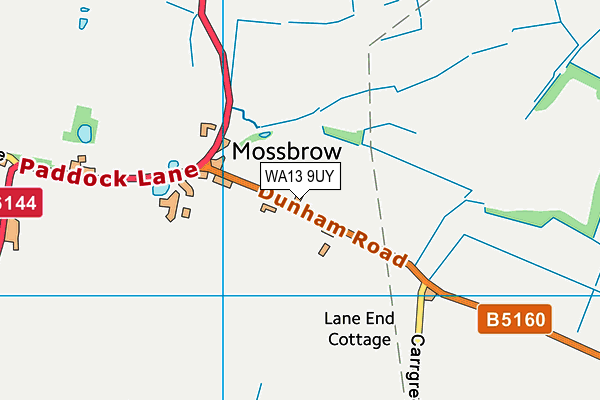 WA13 9UY map - OS VectorMap District (Ordnance Survey) WA13 9UY map - OS VectorMap District (Ordnance Survey)