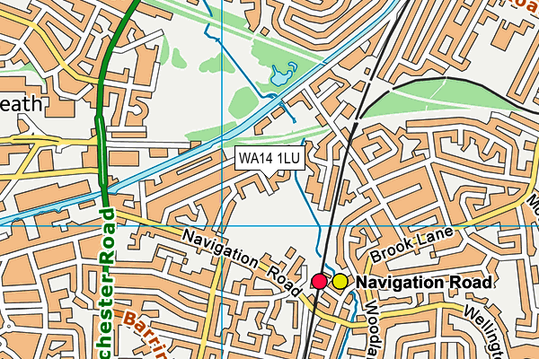 WA14 1LU map - OS VectorMap District (Ordnance Survey) WA14 1LU map - OS VectorMap District (Ordnance Survey)