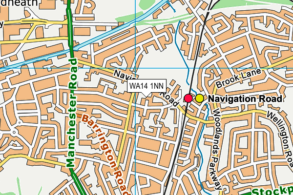 WA14 1NN map - OS VectorMap District (Ordnance Survey) WA14 1NN map - OS VectorMap District (Ordnance Survey)
