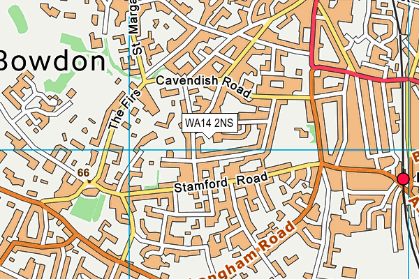 WA14 2NS map - OS VectorMap District (Ordnance Survey) WA14 2NS map - OS VectorMap District (Ordnance Survey)