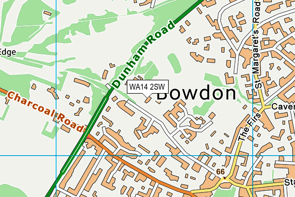 WA14 2SW map - OS VectorMap District (Ordnance Survey) WA14 2SW map - OS VectorMap District (Ordnance Survey)