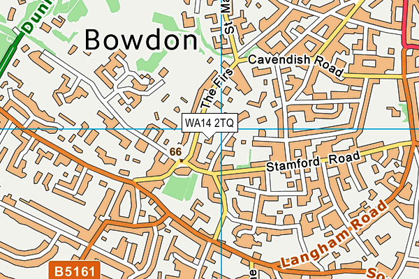 WA14 2TQ map - OS VectorMap District (Ordnance Survey) WA14 2TQ map - OS VectorMap District (Ordnance Survey)
