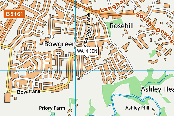 WA14 3EN map - OS VectorMap District (Ordnance Survey) WA14 3EN map - OS VectorMap District (Ordnance Survey)