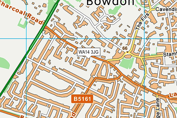 WA14 3JG map - OS VectorMap District (Ordnance Survey) WA14 3JG map - OS VectorMap District (Ordnance Survey)