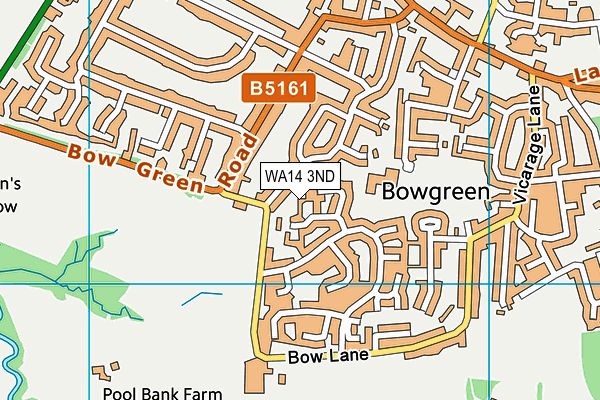 WA14 3ND map - OS VectorMap District (Ordnance Survey) WA14 3ND map - OS VectorMap District (Ordnance Survey)