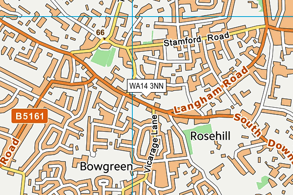 WA14 3NN map - OS VectorMap District (Ordnance Survey) WA14 3NN map - OS VectorMap District (Ordnance Survey)