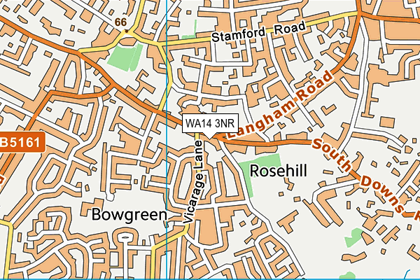 WA14 3NR map - OS VectorMap District (Ordnance Survey) WA14 3NR map - OS VectorMap District (Ordnance Survey)