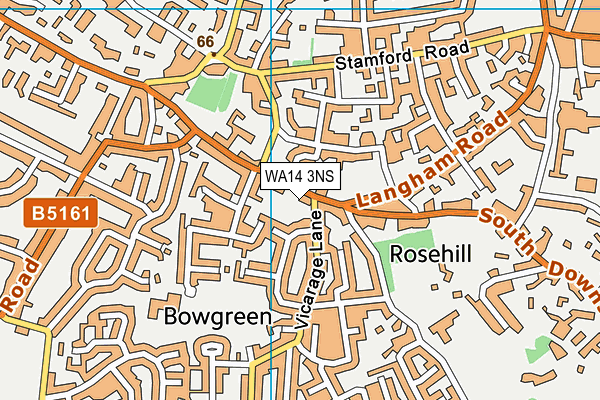 WA14 3NS map - OS VectorMap District (Ordnance Survey) WA14 3NS map - OS VectorMap District (Ordnance Survey)