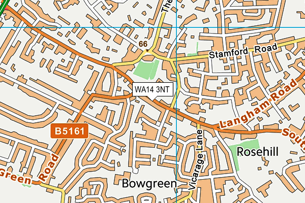 WA14 3NT map - OS VectorMap District (Ordnance Survey) WA14 3NT map - OS VectorMap District (Ordnance Survey)