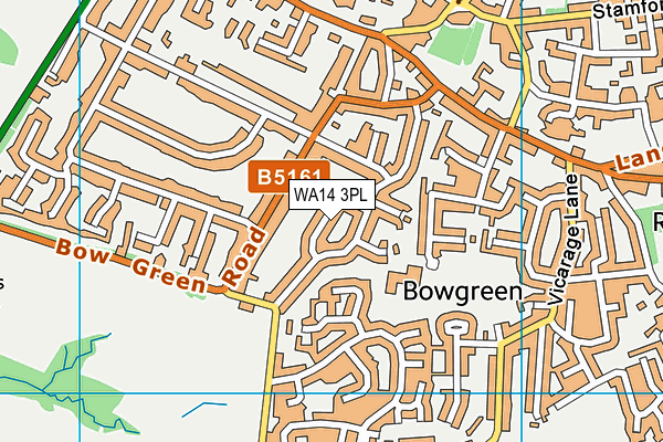 WA14 3PL map - OS VectorMap District (Ordnance Survey) WA14 3PL map - OS VectorMap District (Ordnance Survey)
