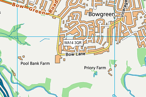 WA14 3QR map - OS VectorMap District (Ordnance Survey) WA14 3QR map - OS VectorMap District (Ordnance Survey)