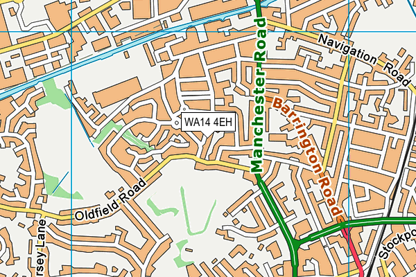 WA14 4EH map - OS VectorMap District (Ordnance Survey) WA14 4EH map - OS VectorMap District (Ordnance Survey)