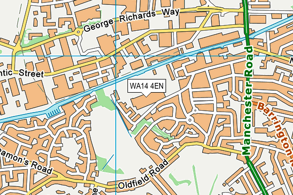 WA14 4EN map - OS VectorMap District (Ordnance Survey) WA14 4EN map - OS VectorMap District (Ordnance Survey)