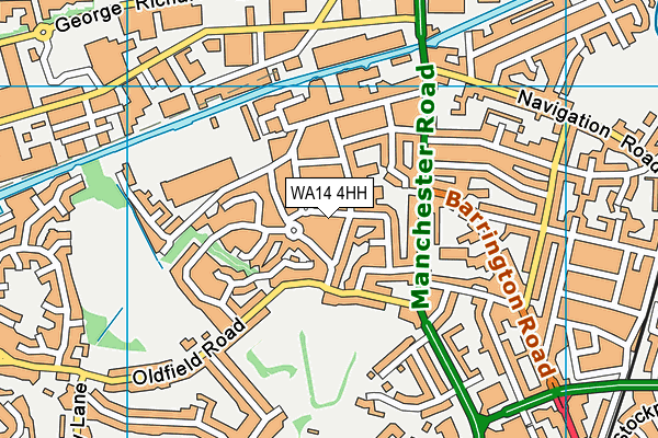 WA14 4HH map - OS VectorMap District (Ordnance Survey) WA14 4HH map - OS VectorMap District (Ordnance Survey)