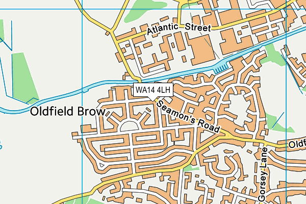 WA14 4LH map - OS VectorMap District (Ordnance Survey) WA14 4LH map - OS VectorMap District (Ordnance Survey)