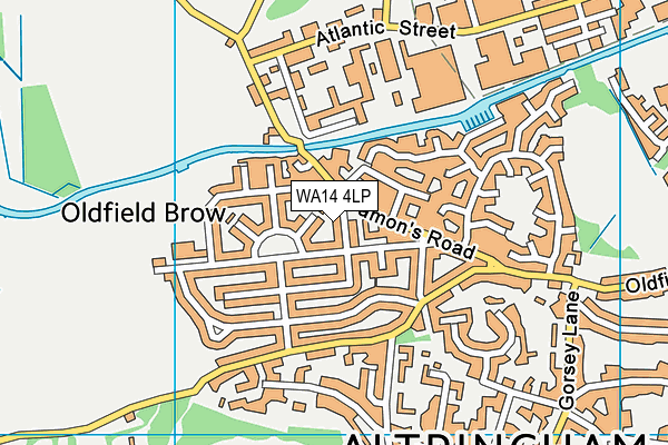 WA14 4LP map - OS VectorMap District (Ordnance Survey) WA14 4LP map - OS VectorMap District (Ordnance Survey)