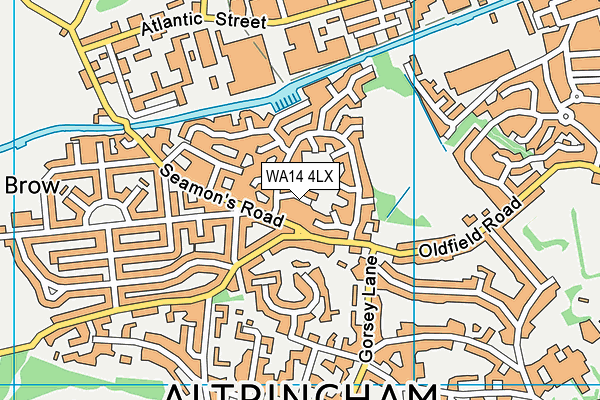 WA14 4LX map - OS VectorMap District (Ordnance Survey) WA14 4LX map - OS VectorMap District (Ordnance Survey)