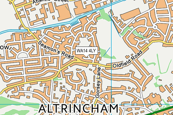 WA14 4LY map - OS VectorMap District (Ordnance Survey)