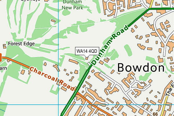 WA14 4QD map - OS VectorMap District (Ordnance Survey) WA14 4QD map - OS VectorMap District (Ordnance Survey)