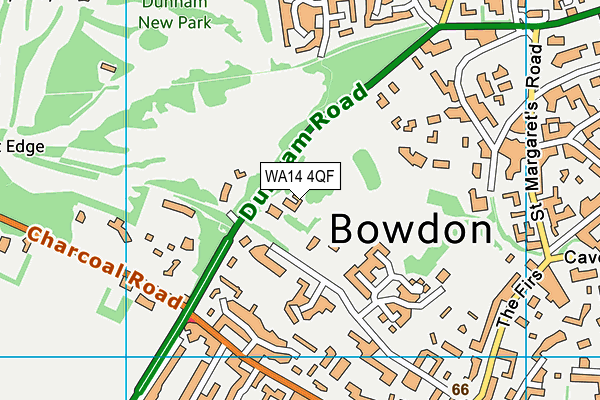 WA14 4QF map - OS VectorMap District (Ordnance Survey) WA14 4QF map - OS VectorMap District (Ordnance Survey)