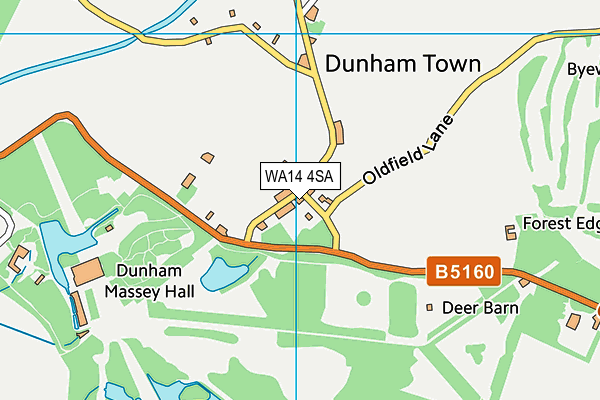 WA14 4SA map - OS VectorMap District (Ordnance Survey) WA14 4SA map - OS VectorMap District (Ordnance Survey)