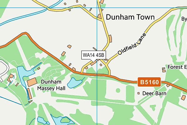 WA14 4SB map - OS VectorMap District (Ordnance Survey) WA14 4SB map - OS VectorMap District (Ordnance Survey)