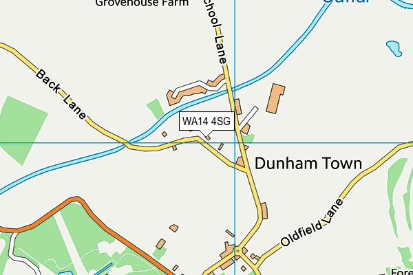 WA14 4SG map - OS VectorMap District (Ordnance Survey) WA14 4SG map - OS VectorMap District (Ordnance Survey)