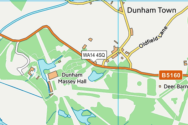 WA14 4SQ map - OS VectorMap District (Ordnance Survey) WA14 4SQ map - OS VectorMap District (Ordnance Survey)