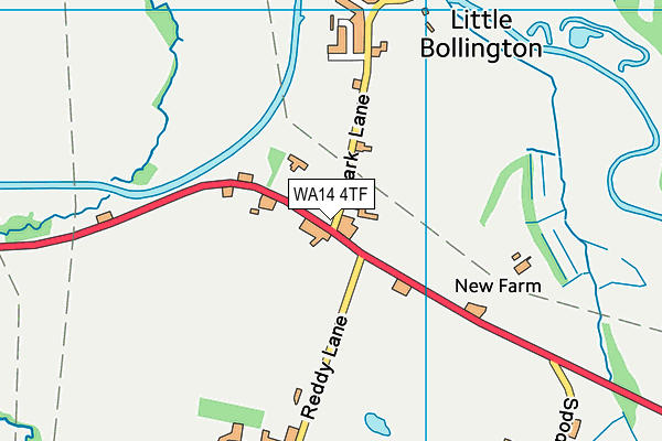 WA14 4TF map - OS VectorMap District (Ordnance Survey) WA14 4TF map - OS VectorMap District (Ordnance Survey)
