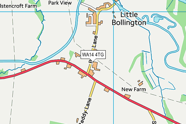 WA14 4TG map - OS VectorMap District (Ordnance Survey) WA14 4TG map - OS VectorMap District (Ordnance Survey)