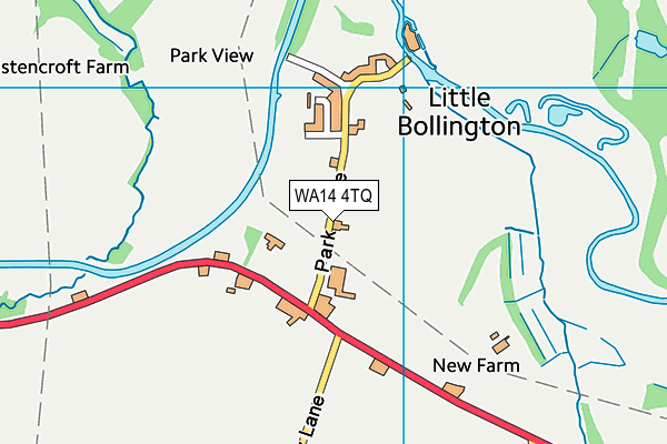 WA14 4TQ map - OS VectorMap District (Ordnance Survey) WA14 4TQ map - OS VectorMap District (Ordnance Survey)