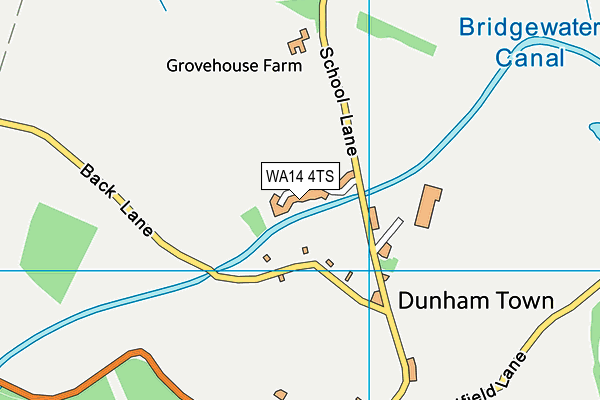 WA14 4TS map - OS VectorMap District (Ordnance Survey) WA14 4TS map - OS VectorMap District (Ordnance Survey)