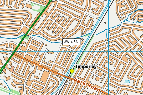 WA14 5AJ map - OS VectorMap District (Ordnance Survey) WA14 5AJ map - OS VectorMap District (Ordnance Survey)