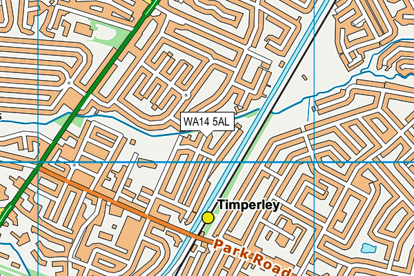 WA14 5AL map - OS VectorMap District (Ordnance Survey) WA14 5AL map - OS VectorMap District (Ordnance Survey)