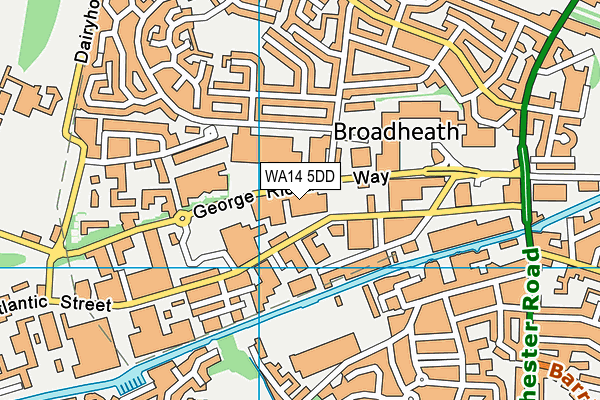 WA14 5DD map - OS VectorMap District (Ordnance Survey) WA14 5DD map - OS VectorMap District (Ordnance Survey)