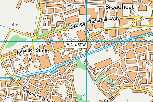 WA14 5DW map - OS VectorMap District (Ordnance Survey) WA14 5DW map - OS VectorMap District (Ordnance Survey)