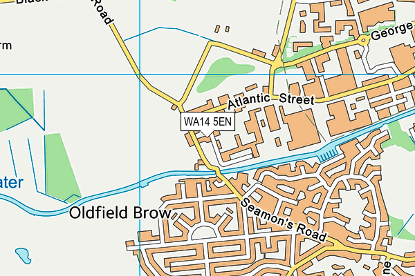 WA14 5EN map - OS VectorMap District (Ordnance Survey) WA14 5EN map - OS VectorMap District (Ordnance Survey)