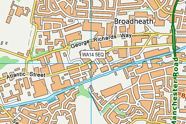WA14 5EQ map - OS VectorMap District (Ordnance Survey) WA14 5EQ map - OS VectorMap District (Ordnance Survey)
