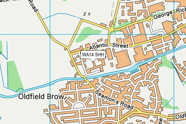 WA14 5HH map - OS VectorMap District (Ordnance Survey) WA14 5HH map - OS VectorMap District (Ordnance Survey)