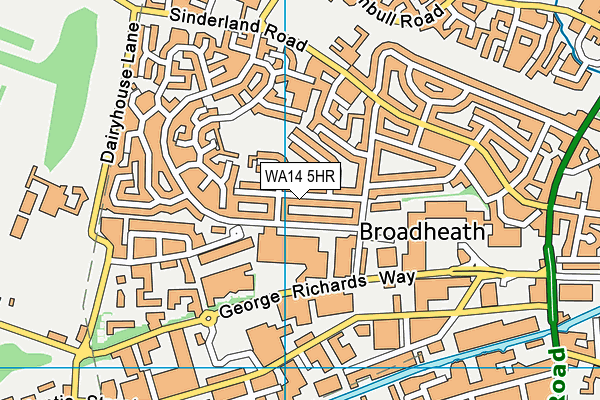 WA14 5HR map - OS VectorMap District (Ordnance Survey)