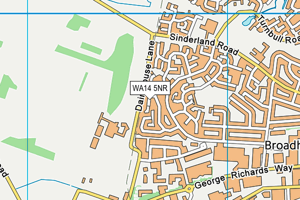 WA14 5NR map - OS VectorMap District (Ordnance Survey) WA14 5NR map - OS VectorMap District (Ordnance Survey)