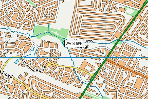 WA14 5PN map - OS VectorMap District (Ordnance Survey) WA14 5PN map - OS VectorMap District (Ordnance Survey)