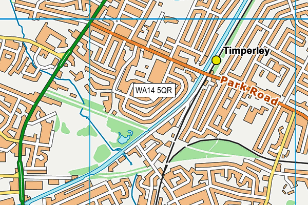 WA14 5QR map - OS VectorMap District (Ordnance Survey)